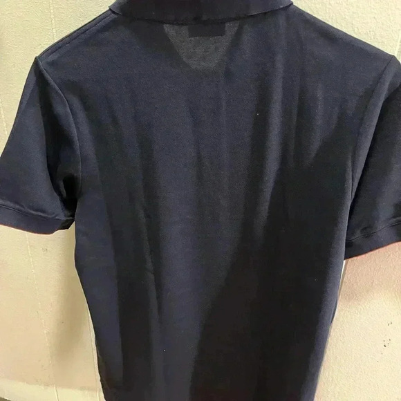 NWT Hermes Sellier Women’s Polo Short Sleeve Shirt Top Navy Blue L - Picture 9 of 15
